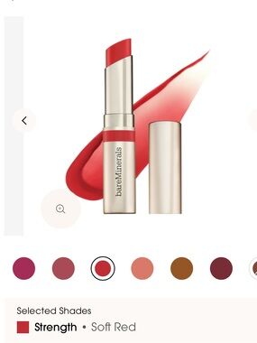 BareMinerals Mineralist- Dewy Lip Gloss Balm In The Color Strength